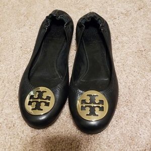 Tory Burch black gold ballet flat size 7.5